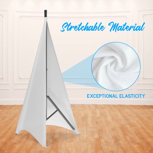 Pyle Universal Tripod Scrim-Double Sided Dj Speaker/Light Skirt Cover W/Straps, Bag, Made From Stretchable Lycra Spandex, Fit Stands Up To 75” X 43 Pscrimw2 (White) #TOP5