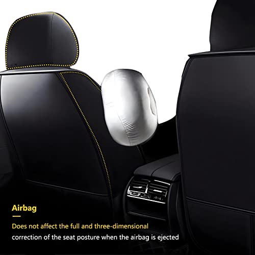 Packmach Car Seat Covers For Jeep Compass 2009-2023, 5 Seat Leather Covers, Front And Rear Seat Cover Wear-Resistant Waterproof Accessories(Full Set,Coffee) #TOP3