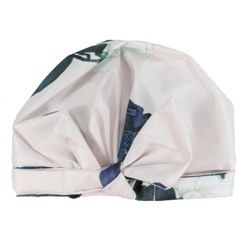 Zanthicia Gorros de ducha Estampado de flores Impermeable Reutilizable Elástico Grueso Colorido Turbante Bonnet Sombrero corto largo Suministros salón, Flor