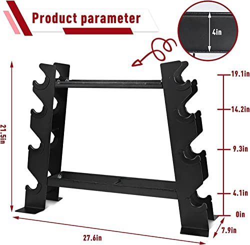 41HdCNcKijL ALABX Upgrade Dumbbell Rack-Dumbbell Racks Stand,Small Dumbbell Storage Rack,4-Tiers Dumbbell Racks Home Gym Weight Rack… - Image 5