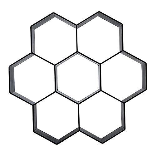 Decdeal Molde de pavimentação Hexágono Tijolo Pedra Caminho Caminho Fabricante de Moldes DIY Gramado