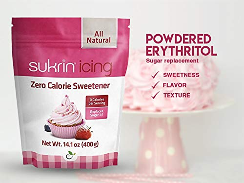 Sukrin Icing - All Natural, Zero Calorie, Zero Gi, Powdered 1:1 Sugar Substitute, With Erythritol And Stevia, Keto And Low Carb, Vegan, Baking, Frosting, Non Gmo, 14.2Oz (2 Pack) #TOP7