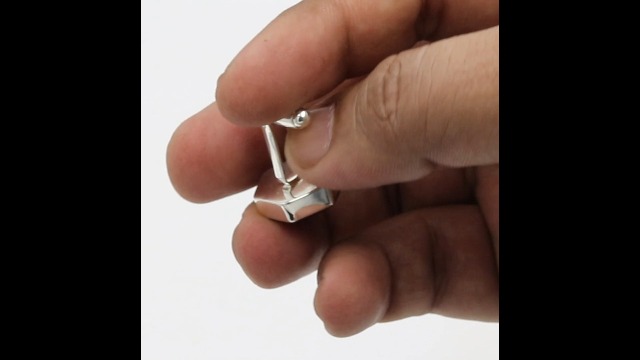 Mancuernillas de Plata 925 con Piedra Ónix Negra para Hombre miniatura 7