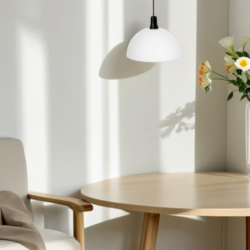iplusmile Modern Mushroom Floor Lamp Shade, Plastic Bowl White Lamp Light Covers Replacement, 1.65 inch/ 42 mm Hole for Pendant Ceiling Floor Light Upright (10 inch Diameter) by iplusmile - Image 4