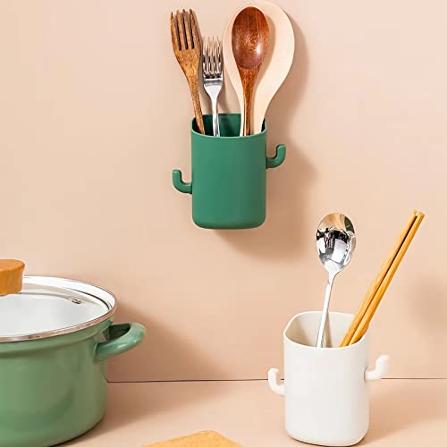 Wall Mount Toothbrush Holder Cute Toothbrush Cup Bathroom Tumbler Tooth Brushing Organizer Set Drill-Free Self Adhesive Wall Tooth Brush Holders For Bathroom, College Dorm, Kitchen, Rvs- Beige #TOP3