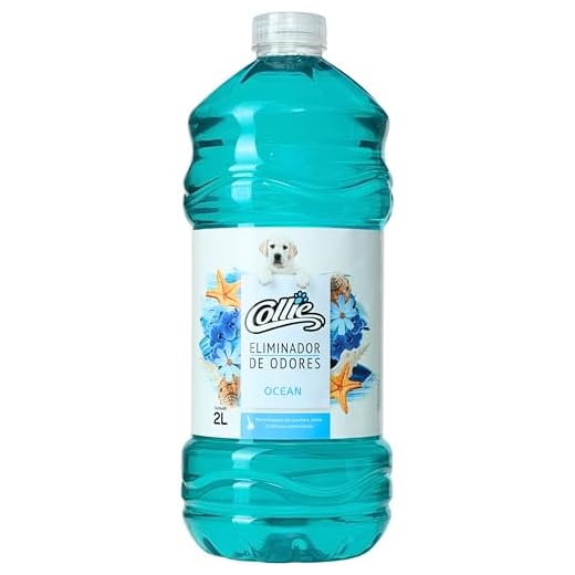 Collie Eliminador De Odores Para Cães E Gatos Ocean 2 Litros Azul