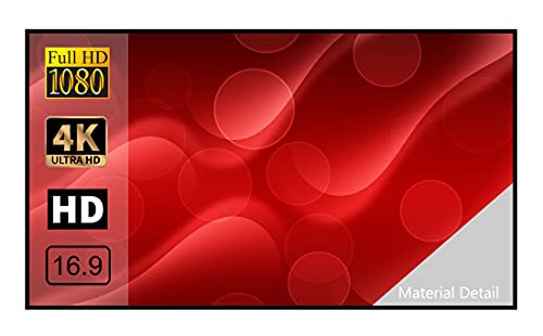 Image of BIG VUE 1 Cm Edge 110 Inches Fixed Frame Projector Screen 16:9 Diagonal Active 3D 4K Ultra Hd Projector Screen (110 Inch, High Contrast Alr)