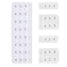 Closecret Women’s 3 Rows 3/4 inch Long-line Bra Corset Back Extender 8-14 Hooks (White)