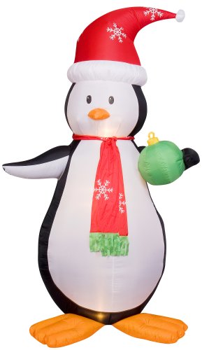 Gemmy 1016410 Airblown Inflatable - Penguin with Ornament