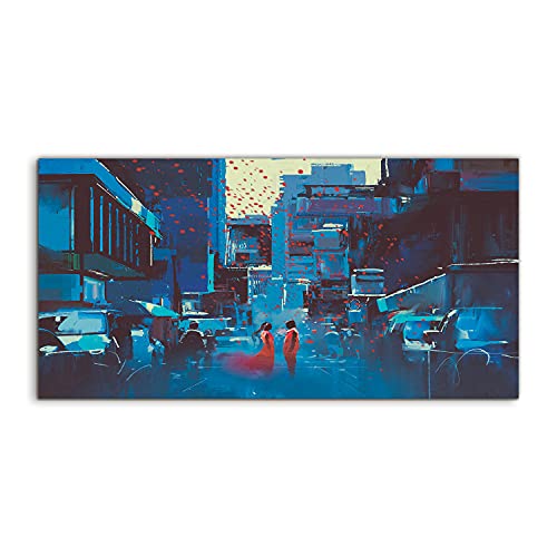 Tableau Acrylique Murale Landscape of The City of The Car 120x60cm Haute Qualité
