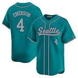 Colt Emerson Jersey Seattle Aqua Mens Baseball Stitched