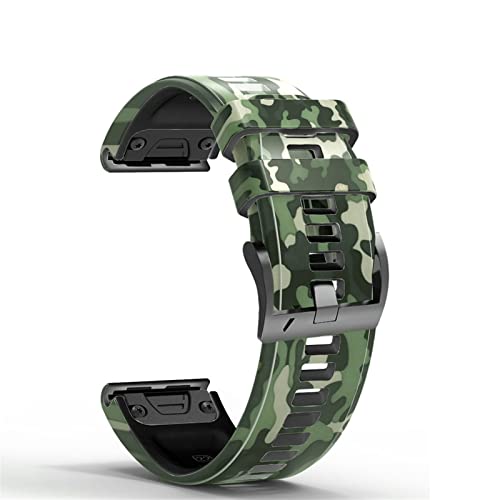 Bracelet silicone Garmin Fenix 6X 5X anti-sueur 26mm sport agate