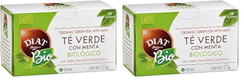 DIAT Radisson - Té Verde con Menta Bio | Té Verde Ecológico | Infusión Bio | Té Verde con Menta en Bolsitas (Paquete de 2)