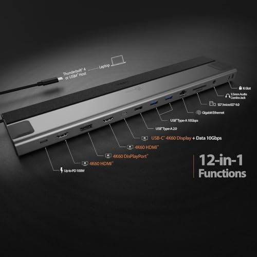 Docking Station USB4 j5create JCD554-N Hub de Puertos Gris para Laptop 2