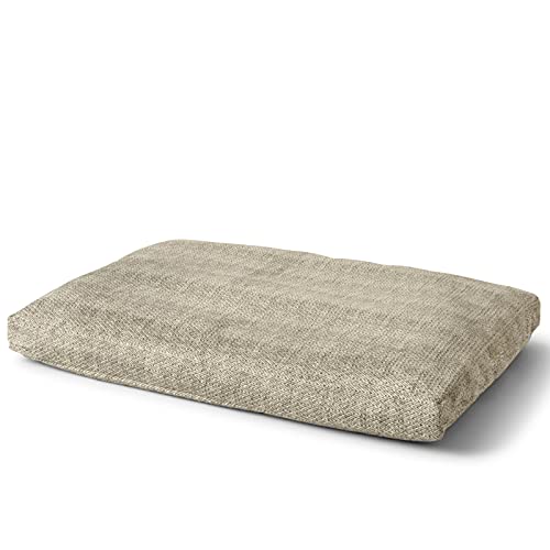 Orvis Toughchew Comfortfill-Eco Platform Dog Bed, Charcoal Chevron - Large