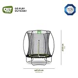 EXIT Toys Silhouette Trampolin - ø183cm - Kompaktes Rundes Gartentrampolin Outdoor für Kinder - Mit Sicherheitsnetz und Fußschutzsystem - Preisgünstig - Sicherer Einstieg - Gute Sprungkraft - Schwarz - 3