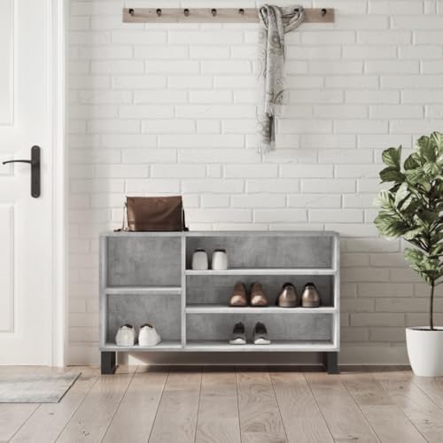 Armoire à chaussures gain de place avec 5 compartiments gris