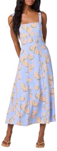 ASTR the label Women's Nathalie Dress, Blue Pink Floral, S