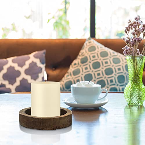 Stonebriar SB-6433A Tall 3 X 4 Inch 50 Hour Long Burning Unscented Wax Flat Top Pillar Candles thumb #1