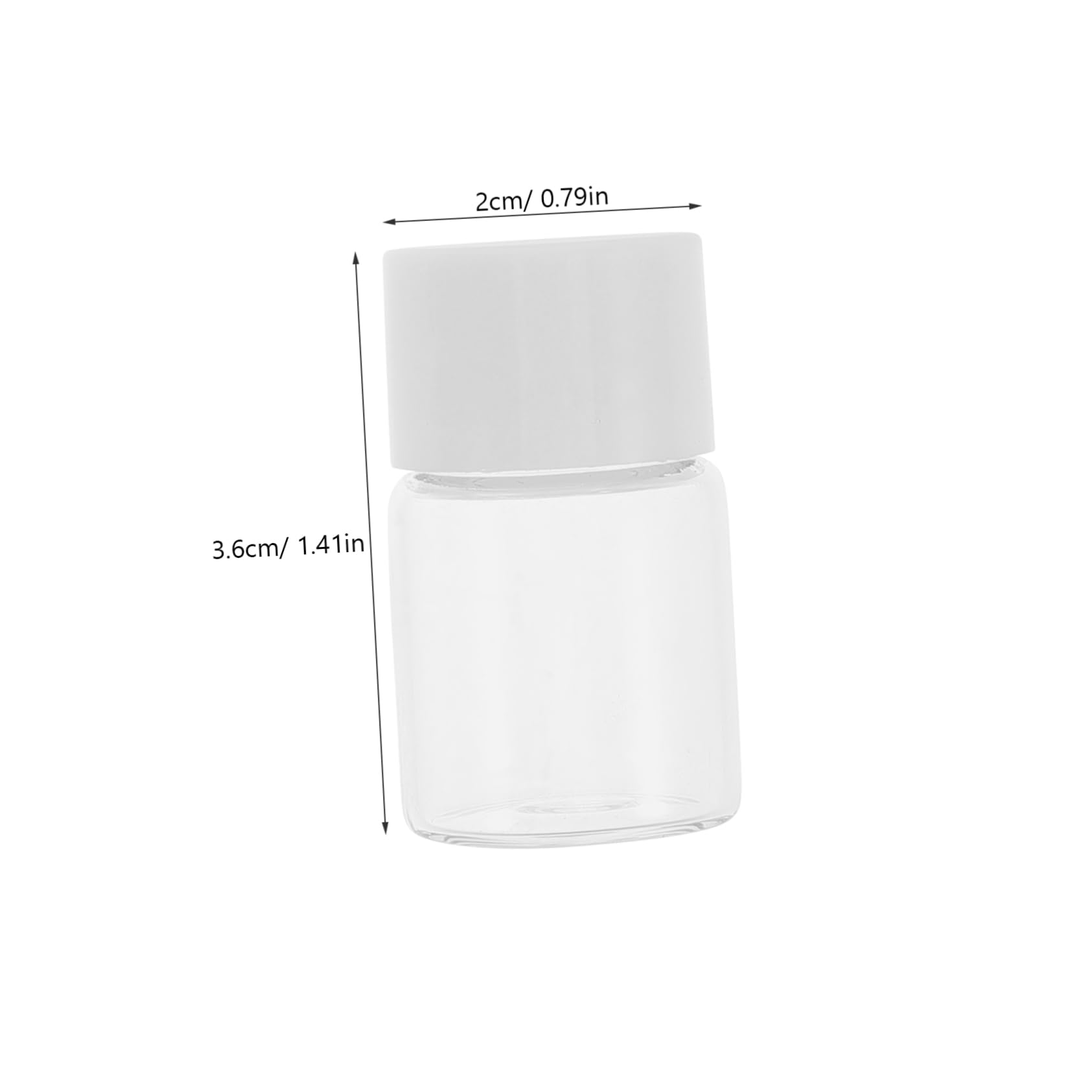KICHOUSE 20pcs Glass Bottle Sample Travel Powder Container Empty Injection Vials Saline Vials Lab Sample Vial Bottle Cap Cloth Travel Toner Bottle Empty Vials Transparent