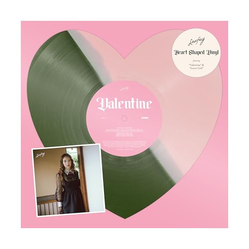 Album Art for Laufey Valentine Heart-Shaped Strawberry Matcha Vinyl LP (Photo Card) by Laufey
