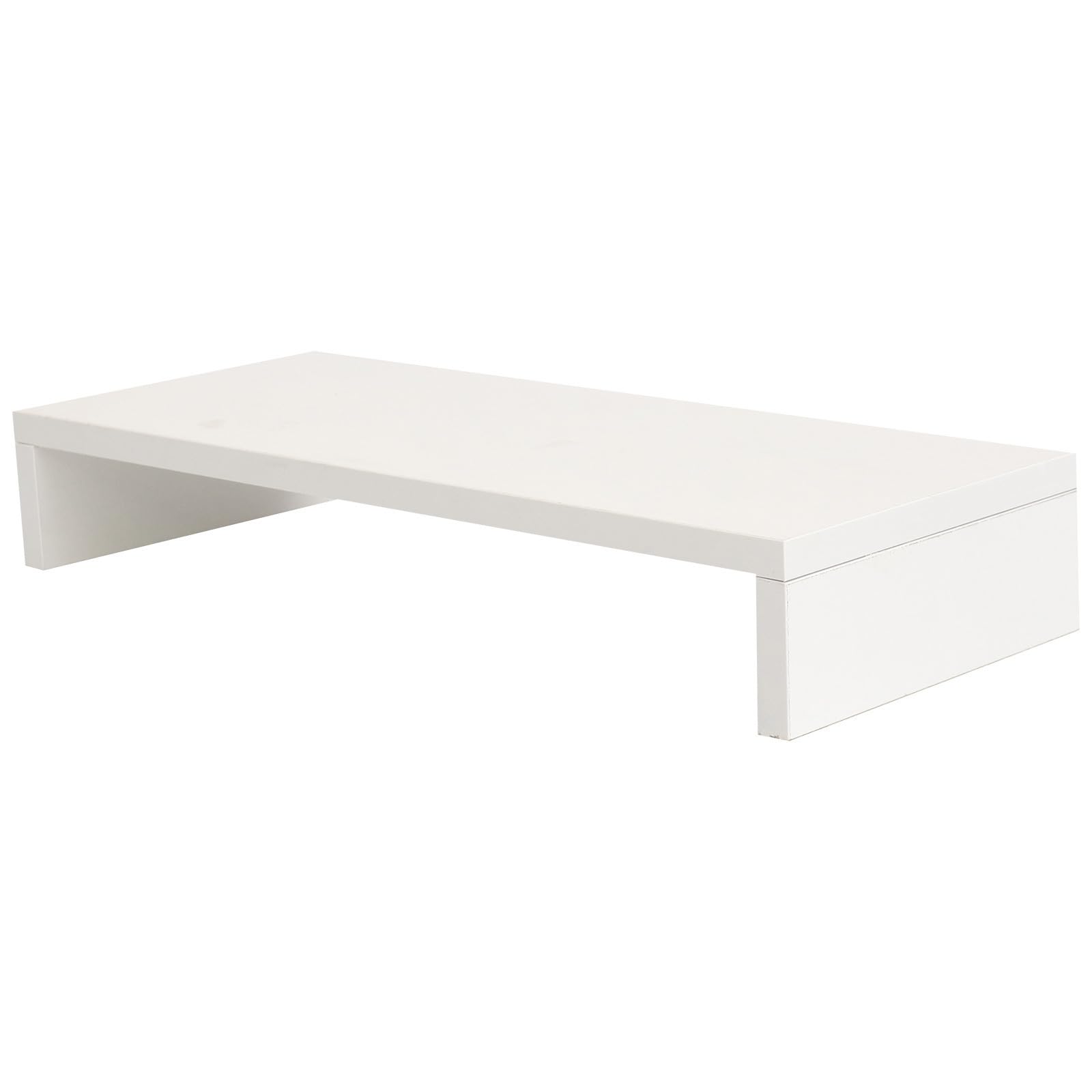 COLLBATH Soporte Elevador para Monitor de Madera Blanco de Escritorio