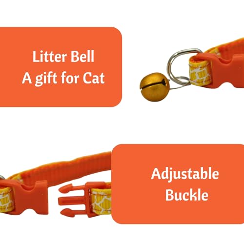 Image of Emily Pets Cat Collar with Bells - Breakaway for Cats, Boy and Girl Cat Collars Kitten Collar with Bell - Break Away Collar for Cats - Breakaway Cat Collar (Color May Vary, 1 Piece)