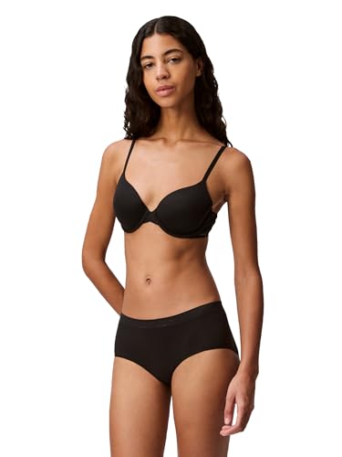 Calvin Klein Perfectly Fit Lightly Lined T-Shirt Bra with Memory Touch, Black, 34B