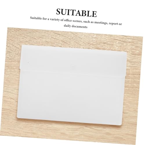 10 Porte-documents Plastique Imperméables format A4 avec fermeture bouton pression pour bureau