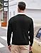 COOFANDY Men's Fashion V Neck Sweater Knit Slim Fit Long Sleeve Sweater Pullover Black