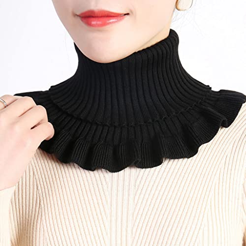 Awesomeonei Blusa de gola falsa, colarinho falso, gola rolê elástica, gola rolê, aquecedor, pescoço