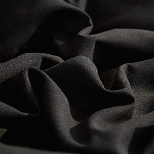 Wellboo Solid Black Comforter Set Queen Men Boys Plain Black Queen Size Bedding Comforter Sets Cotton Women Girls All Black Summer Quilts Adults Teens Dark Color Warm Blankets Modern Durable Dorm Bed #TOP4