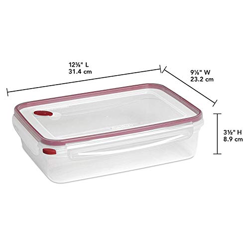 Sterilite 03426604 16.0 Cup Bpa Free Rectangle Ultraseal Food Storage Container, For Meal Prep, Leftovers, Or Work Lunch, Dishwasher Safe, Red, 8 Pack #TOP5