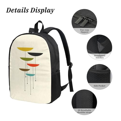Sac à dos noir taille unique imprimé moderne avec trousse scolaire