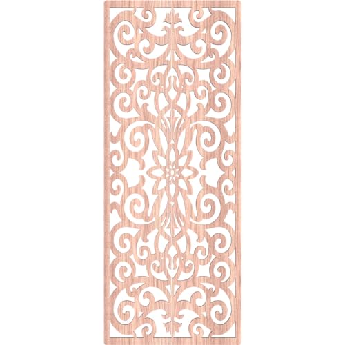 Image of Buel Decorative Pierced Fretwork Wood Wall Panels, 17 3 /8 inchW x 44 3 /8 inchH x 3 /8 inchT, Walnut