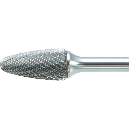 TRUSCO(トラスコ) 超硬バー 砲弾型 Φ12.7X刃長25X軸6 ロング シングル TB3C127SL150