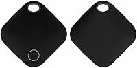 Kit com 2 Mini Rastreador De Malas, Cachorro, Carro E Moto Gps Em Tempo Real Via Satélite Cor Preto Compatível Com iPhone Tag Localizador Premium