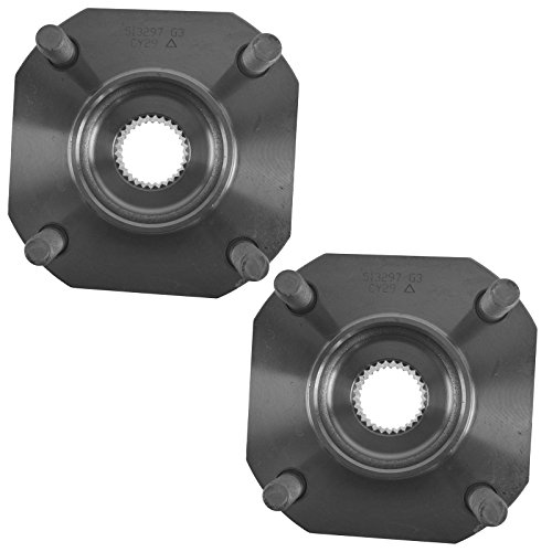 Image of TRQ Front Left and Right Wheel Bearing and Hub Assembly Set 2 Piece Compatible with 07-12 Nissan Sentra Base Model with 4 Wheel ABS Brakes 07-12 Sentra SL S 09-12 SR