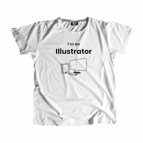 T-shirt Illustrator haut de gamme en coton blanc premium uni
