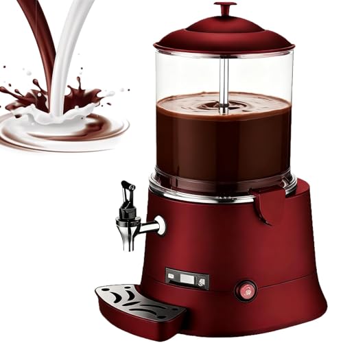 Machine à chocolat chaud, distributeur de chocolat commercial, réglage de la température de 30 à 80 °C, d'agitation continues, utilisé for le chocolat, café, thé au lait, restauration(10L)