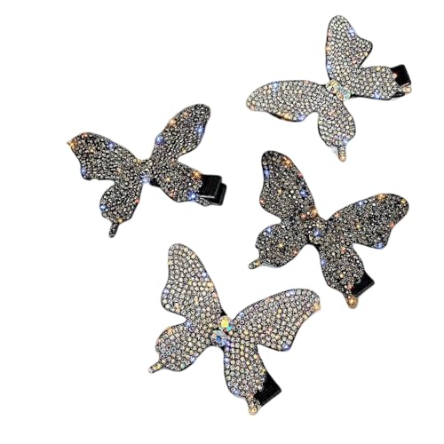 Pince à cheveux gros papillon diamant anti-glisse pour fixation arrière