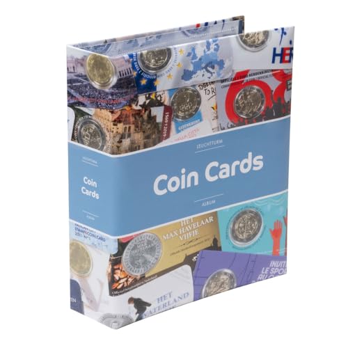Álbum para 80 tarjetas monedas con fundas transparentes y seguras