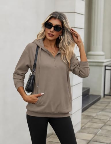 Image of Zeagoo Hoodies for Women Half Zip Up Oversized Sweatshirt Fall Clothes 2026