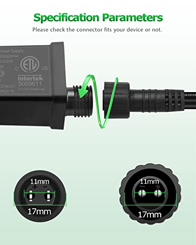 Arkare Led Transformer 29V 0.2A Led Controller Class 2 Power Supply Ip44 Waterproof Outdoor Low Voltage Transformers Us Plug For Christmas Light Led Fairy String Lights Indoor Outdoor Decorations #TOP2