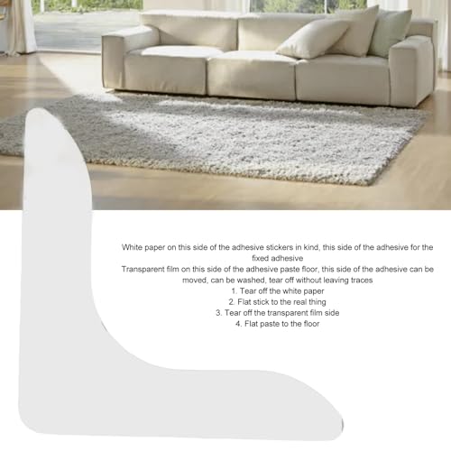 12 Almofadas Dupla Face do Prendedor do Tapete Dos Pces, Adesivos Reutilizáveis ​​multiuso do Prende