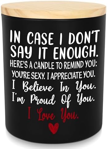 TEEZWONDER Anniversary Wedding Gifts for Women Men, Scented Candle 10 oz