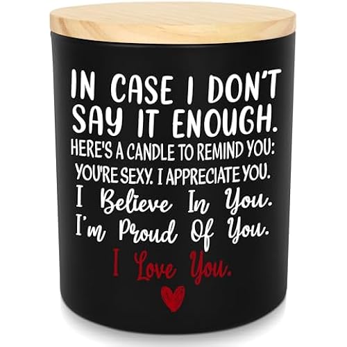 TEEZWONDER Anniversary Wedding Gifts for Women Men, Scented Candle 10 oz