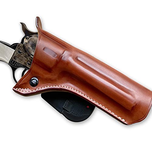 Leather Paddle Owb Revolver Holster Open Top Fits Rugerr Single Six Series 22 Lr / 22 Wmr 5.5", Brown Color #1451# #TOP7