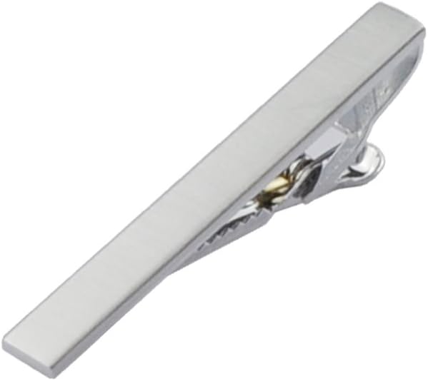 SamWay MEN Style Brushed Silver Executive Tie Clip, Size approx: 2 5/16" * 1/4" * 11/16"