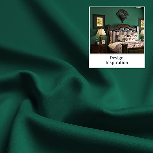 Dualife Forest Dark Green Blackout Curtains 54 Inch Length Thermal Insulating Room Darkening 38 Inch Width Short Window Curtain Panels For Living Room 38 By 54 Inch 2 Panels Grommet #TOP3